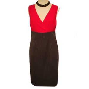 Merona Red & Gray/ Black Houndstooth Dress